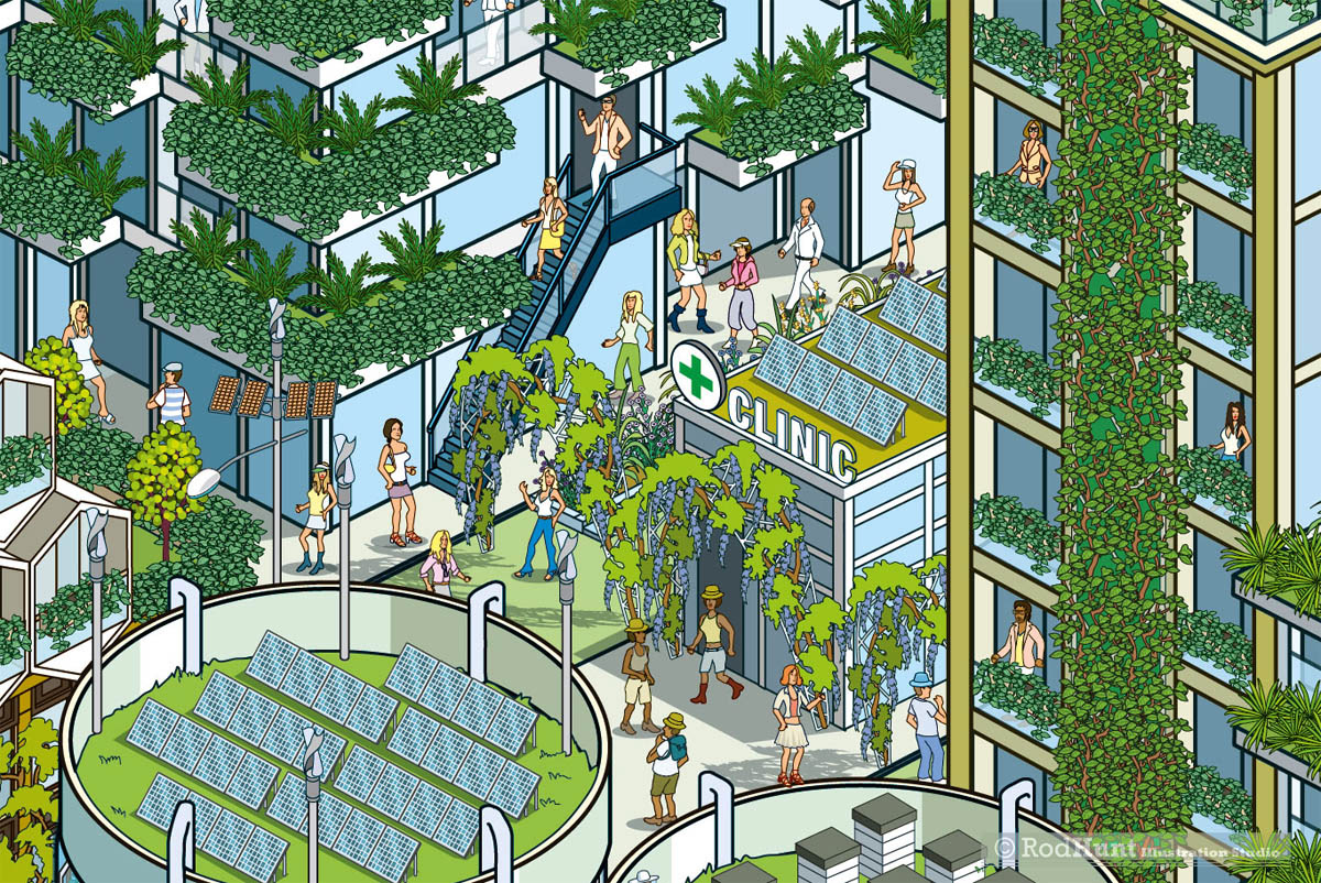 green city in the future