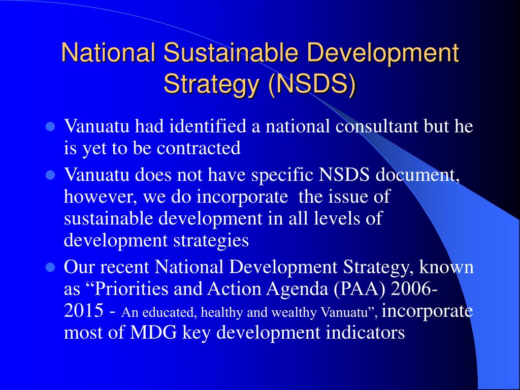 Charting a Path to Sustainability: The Importance of a National Sustainable Development Strategy